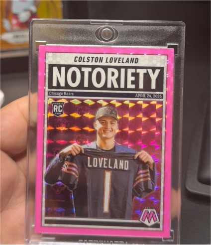 2025 Panini Mosaic #24 Colston Loveland Notoriety — front