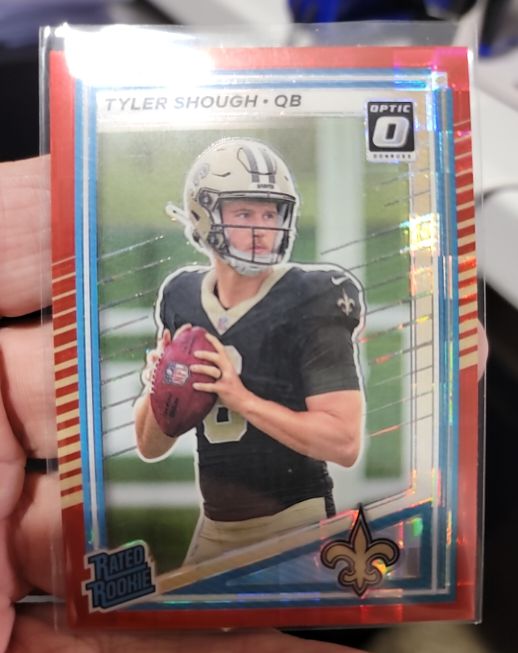 2025 Panini Donruss Optic #304 Tyler Shough Rated Rookie Red Pandora — front