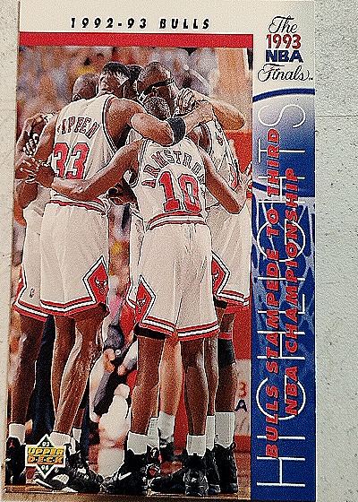 1993-94 Upper Deck #208 The 1993 NBA Finals Chicago Bulls — front