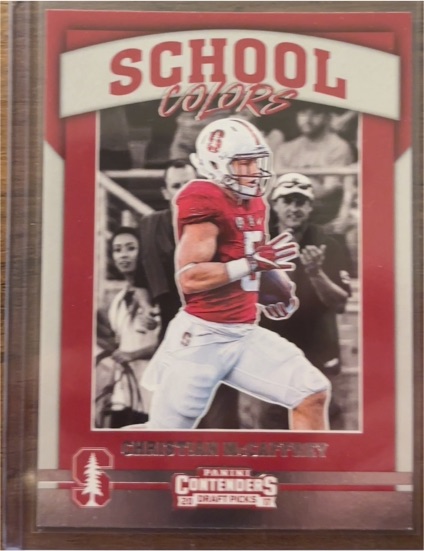 2017 Panini Contenders Draft Picks #7 Christian McCaffrey School Colors — front