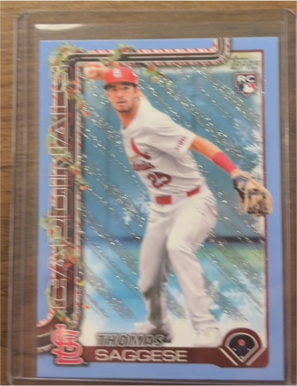 2025 Topps Holiday #H187 Thomas Saggese — front