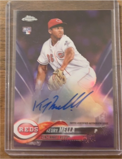 2018 Topps Chrome #RA-KM Keury Mella Rookie Autographs — front
