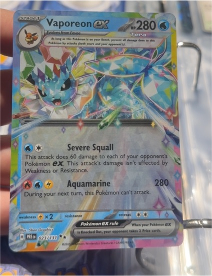 2022 Pokémon SV: Prismatic Evolutions #023 Vaporeon ex — front