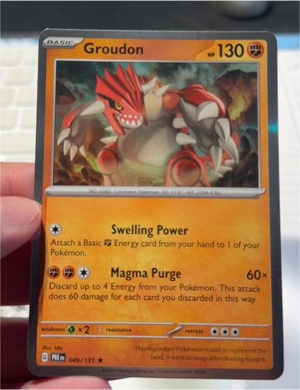 2025 Pokémon Prismatic Evolutions #049 Groudon — front