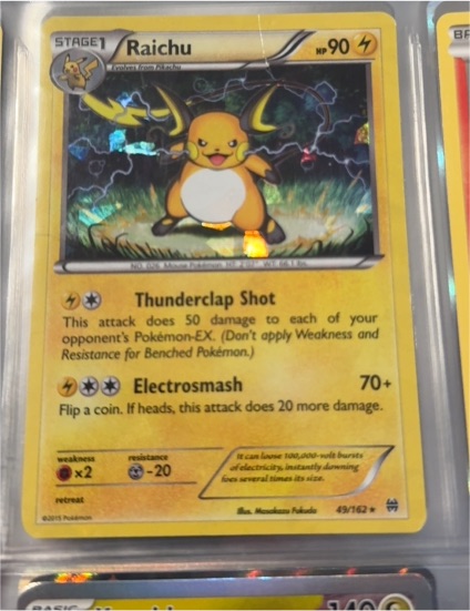 2015 Pokémon TCG Breakthrough #49 Raichu — front