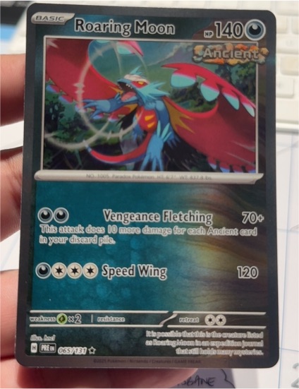2025 Pokémon Scarlet & Violet Prismatic Evolutions #065 Roaring Moon — front