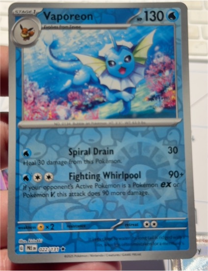 2025 Pokémon Scarlet & Violet 151 #022 Vaporeon — front