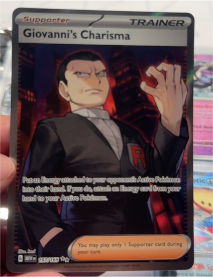 2023 Pokémon Scarlet & Violet 151 #197 Giovanni's Charisma — front