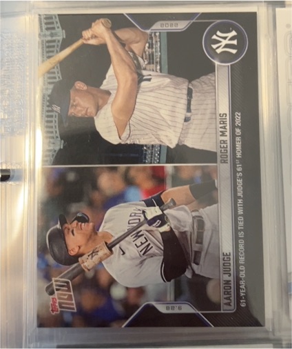 2022 Topps Now #976 Aaron Judge / Roger Maris — front