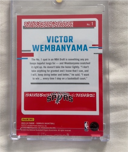 2023-24 Panini Donruss #1 Victor Wembanyama — front