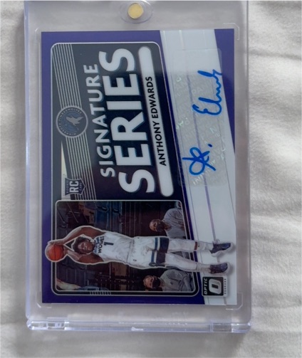 2020-21 Panini Donruss Optic Signature Series #SS-AED Anthony Edwards — front