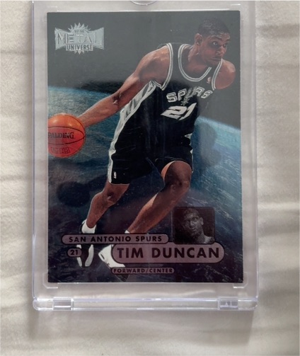 1997-98 Skybox Metal Universe #72 Tim Duncan — front