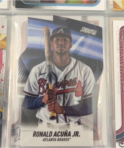 2022 Topps Stadium Club Triumvirates #T-30 Ronald Acuña Jr. — front