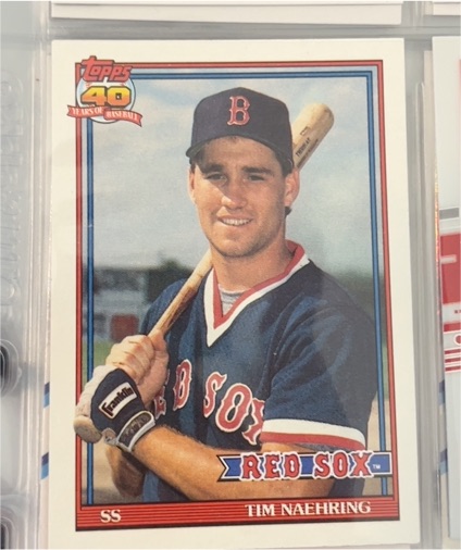 1991 Topps #702 Tim Naehring — front