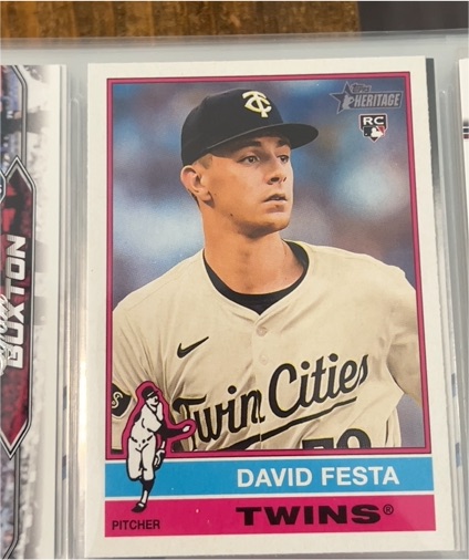 2025 Topps Heritage #249 David Festa — front