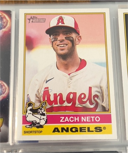 2025 Topps Heritage #396 Zach Neto — front