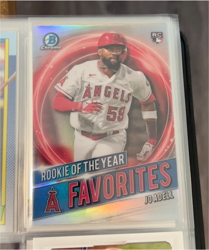 2021 Bowman Chrome Rookie of the Year Favorites #RRY-JA Jo Adell — front