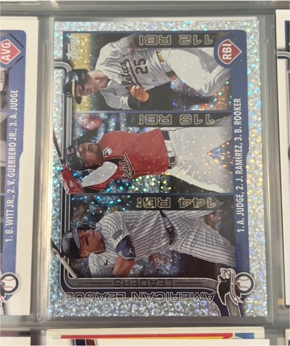 2025 Topps Series 1 - League Leaders Aaron Judge, Jose Ramirez, Brent Rooker #29 — front
