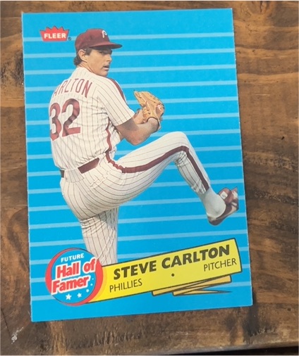 1986 Fleer #2 Steve Carlton Future Hall of Famers — front
