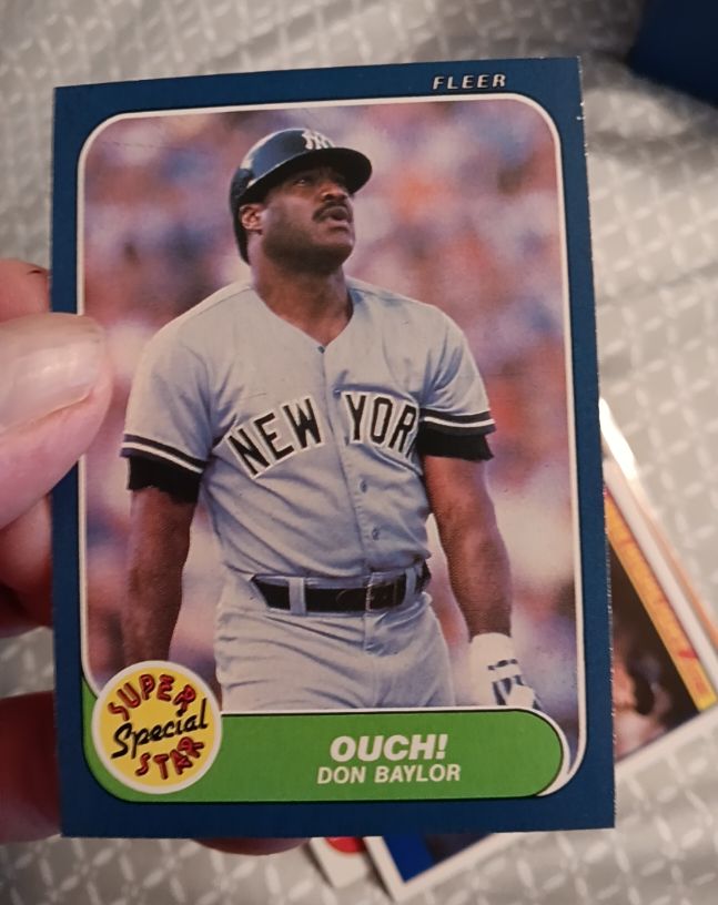 1986 Fleer #631 Don Baylor — front