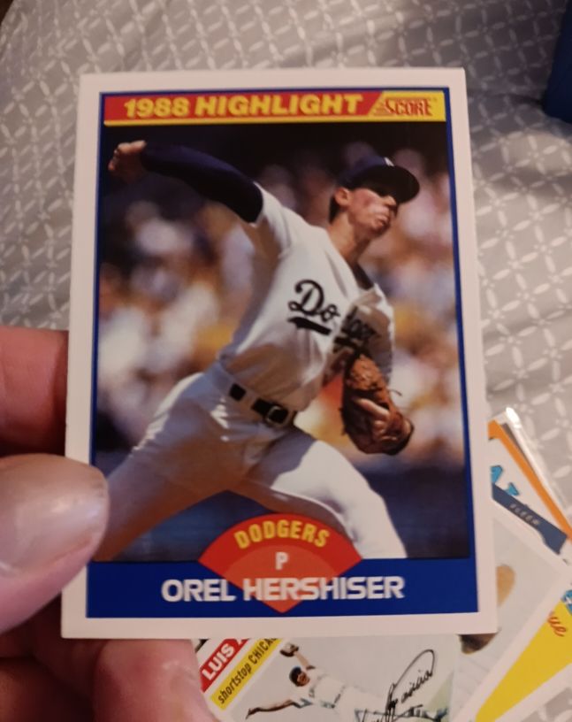 1989 Score #653 Orel Hershiser — front