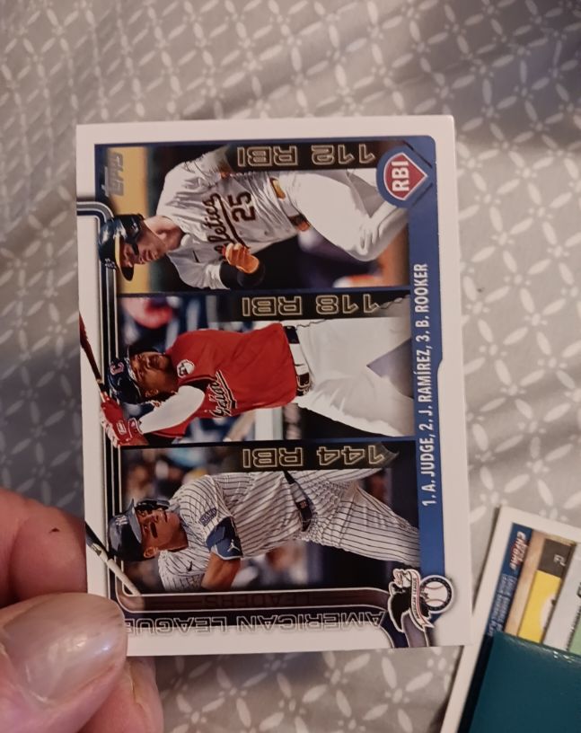 2025 Topps Series 1 #29 Aaron Judge / Jose Ramirez / Brent Rooker — front
