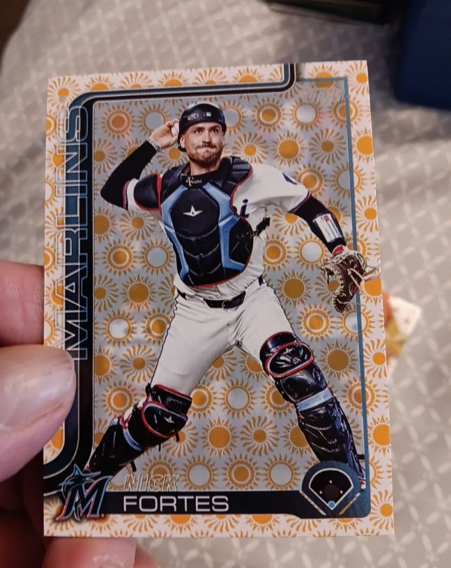 2025 Topps Series 2 #523 Nick Fortes Holiday Sun Miami Marlins — front