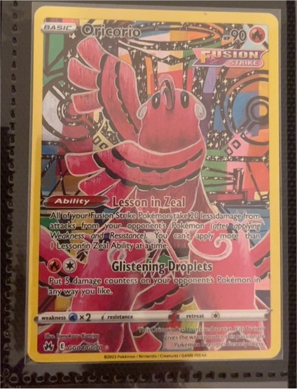 2023 Pokemon Crown Zenith: Galarian Gallery #GG04 Oricorio — front