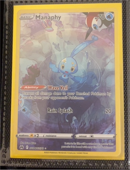 2023 Pokemon TCG Crown Zenith GG06 Manaphy — front