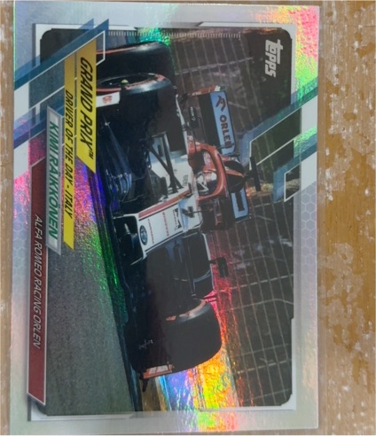 2021 Topps Chrome Formula 1 #159 Kimi Raikkonen Driver of the Day — front