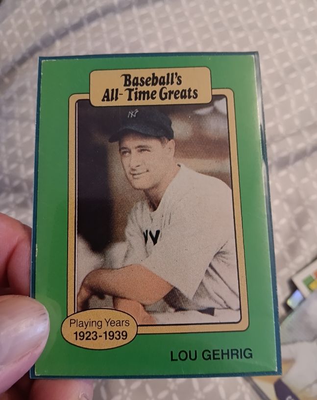 1987 Hygrade Baseball's All-Time Greats #13B Lou Gehrig — front