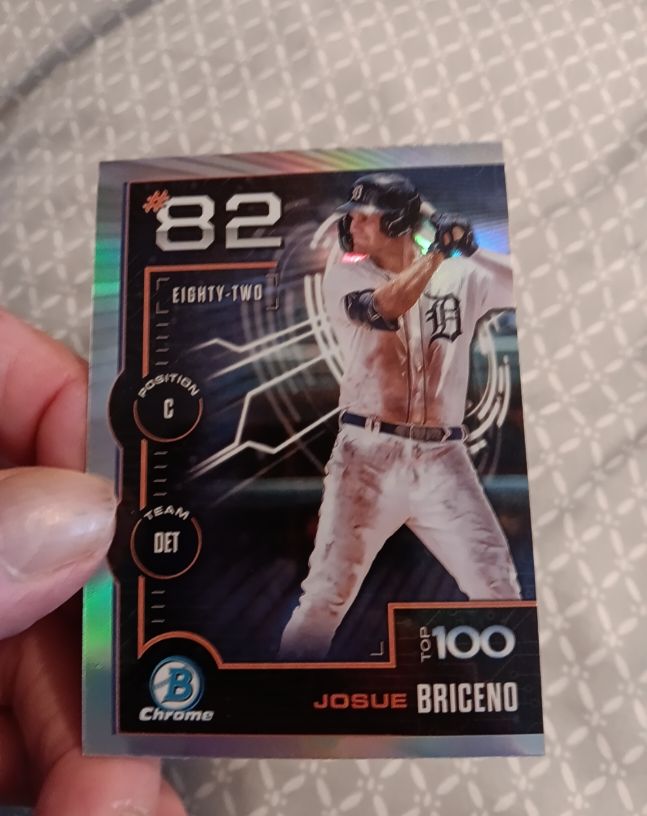 2025 Bowman Chrome Bowman Scouts Top 100 #BTP-82 Josue Briceno — front