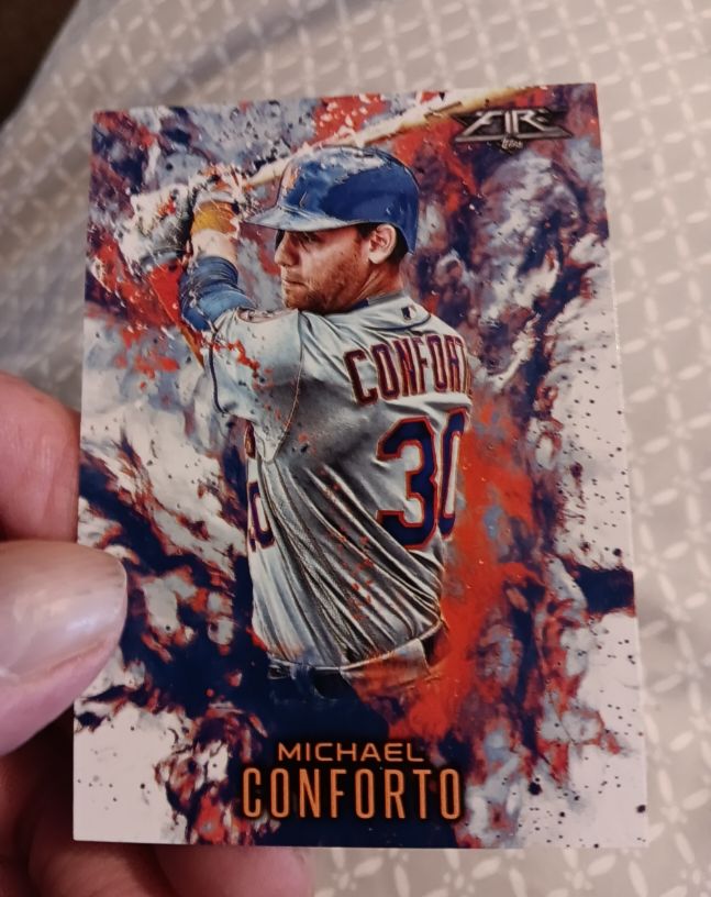 2016 Topps Update Fire #F-2 Michael Conforto — front