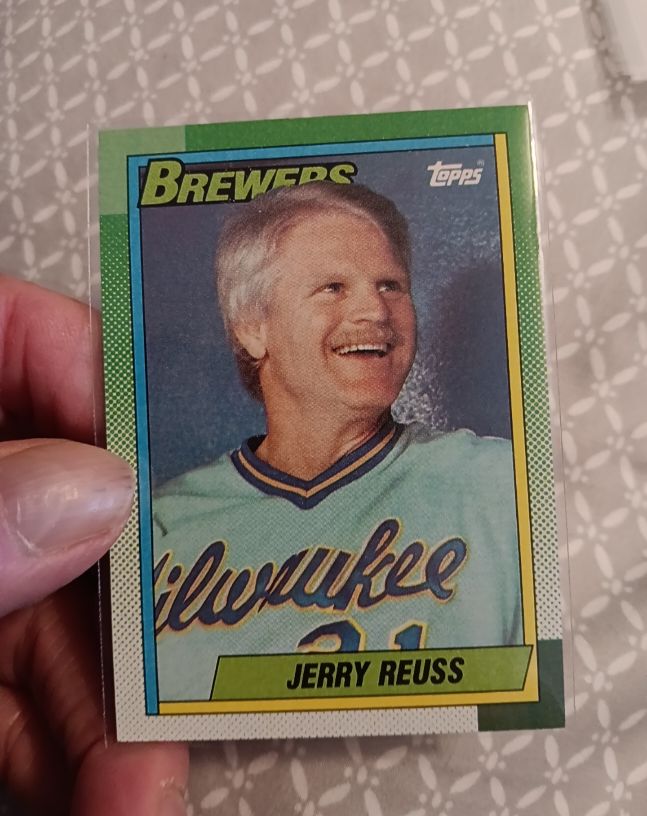 1990 Topps #424 Jerry Reuss — front
