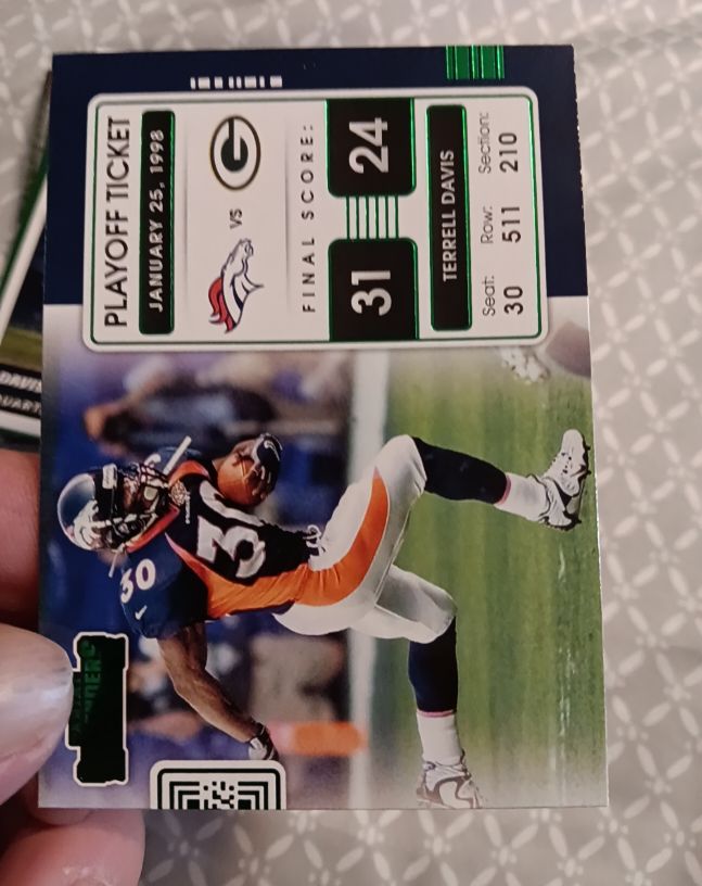 2021 Panini Contenders Playoff Tickets Terrell Davis #PLT-TDA — front