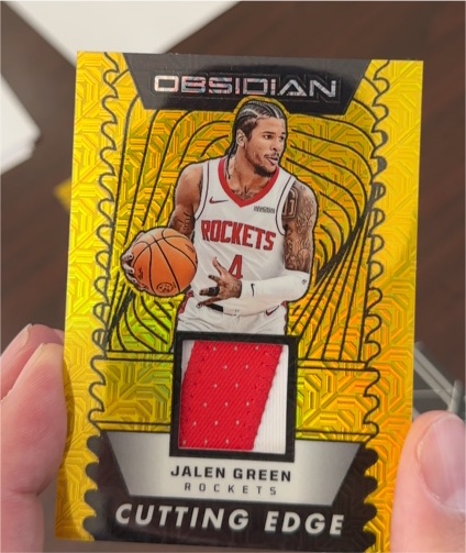 2024-25 Panini Obsidian #CE-GRN Cutting Edge Jalen Green — front