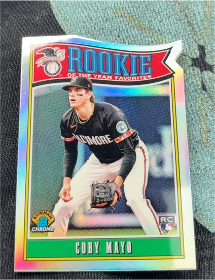 2025 Bowman Chrome Rookie Of The Year Favorites #ROY-2 Coby Mayo — front