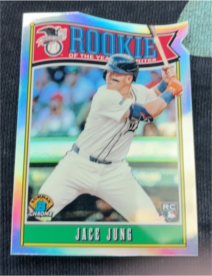 2025 Bowman Chrome Rookie of the Year Favorites #ROY-8 Jace Jung — front