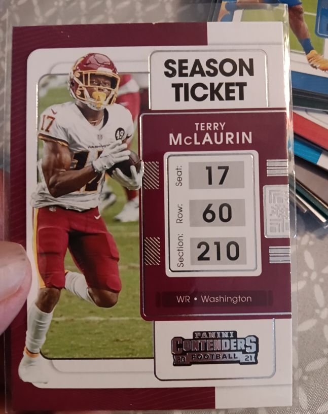 2021 Panini Contenders Season Ticket #98 Terry McLaurin — front