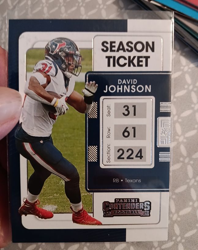 2021 Panini Contenders Football #40 David Johnson — front