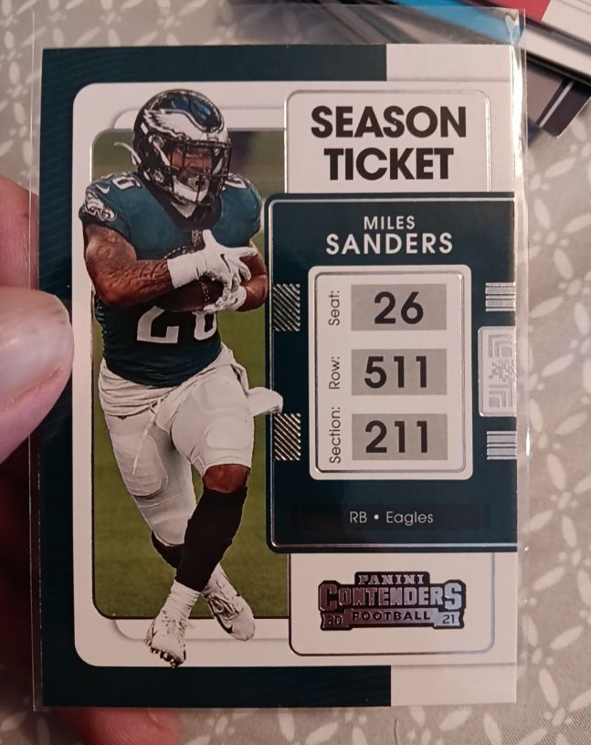 2021 Panini Contenders Season Ticket #80 Miles Sanders — front