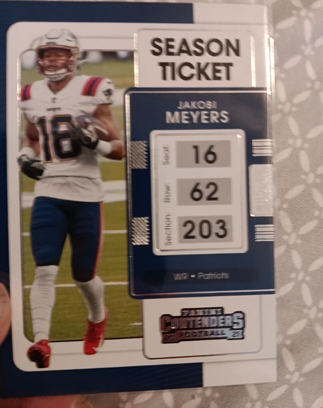 2021 Panini Contenders #68 Jakobi Meyers — front