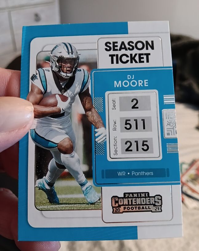 2021 Panini Contenders Season Ticket #14 DJ Moore — front