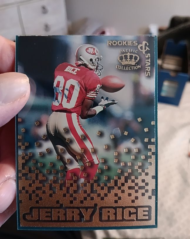 1995 Pacific Triple Folders Rookies & Stars #RS-28 Jerry Rice — front