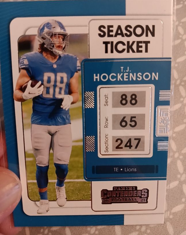 2021 Panini Contenders #33 T.J. Hockenson — front