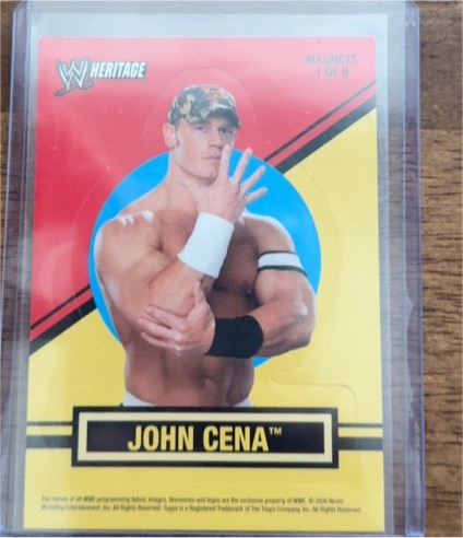 2006 Topps Heritage WWE #1 John Cena Magnet — front