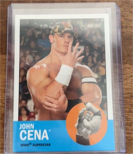 2006 Topps Heritage II WWE #1 John Cena — front