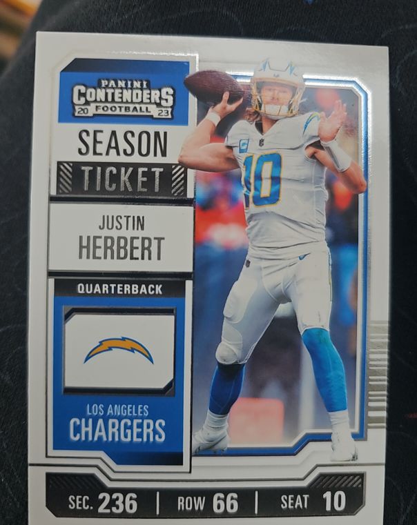 2023 Panini Contenders Season Ticket #59 Justin Herbert — front