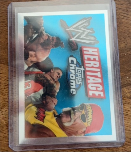 2006 Topps Heritage Chrome WWE #90 Checklist Hulk Hogan John Cena Batista — front