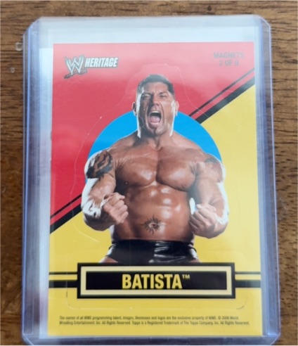 2006 Topps Heritage II WWE Magnets #2 Batista — front